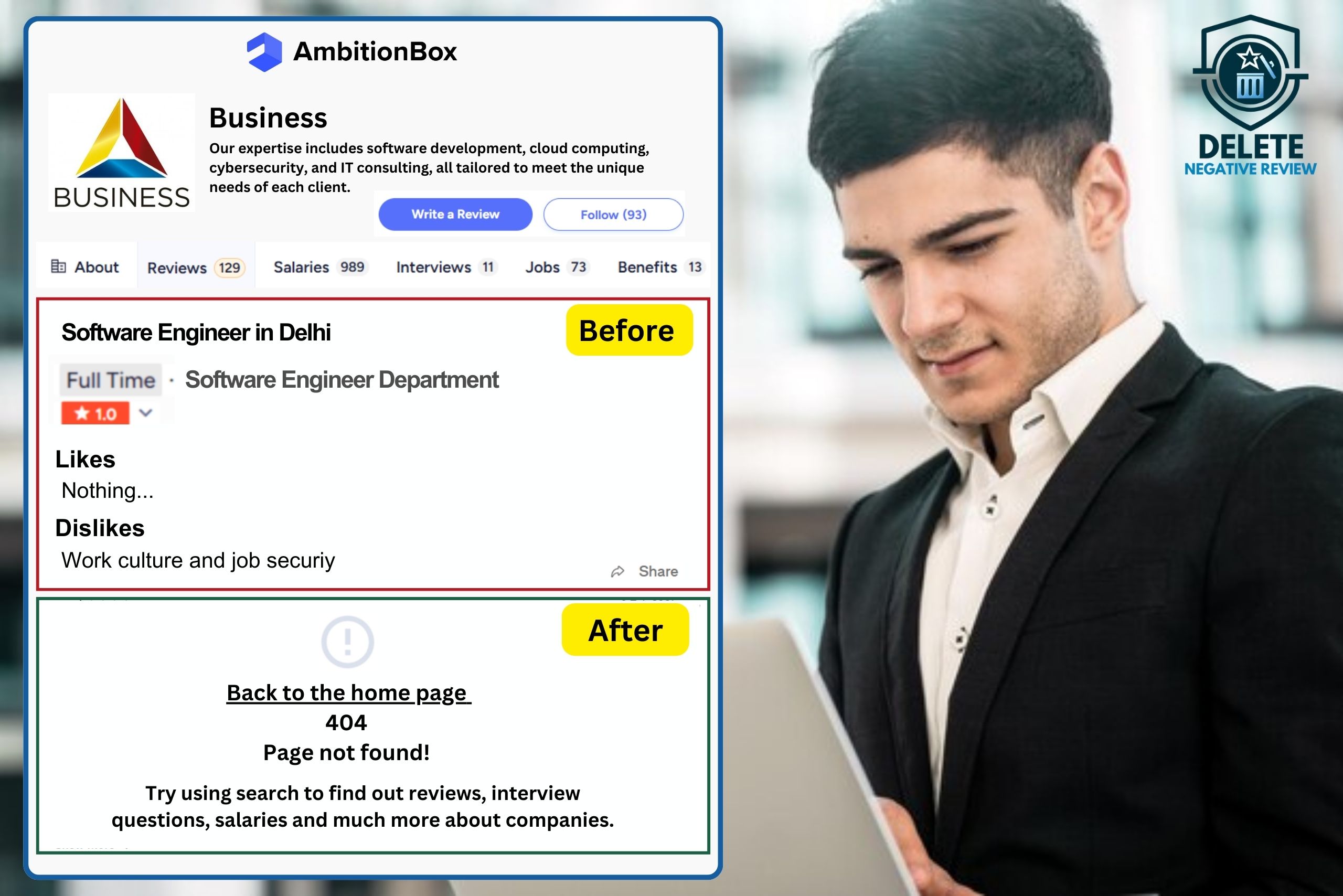 Ambitionbox Review Remvoal